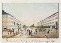 Die Esplanade 1830, eine Promenade, wo vorher freies Schussfeld war