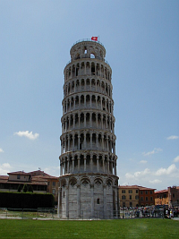 Der schöne Turm von Pisa, und ist er nicht ganz grade?